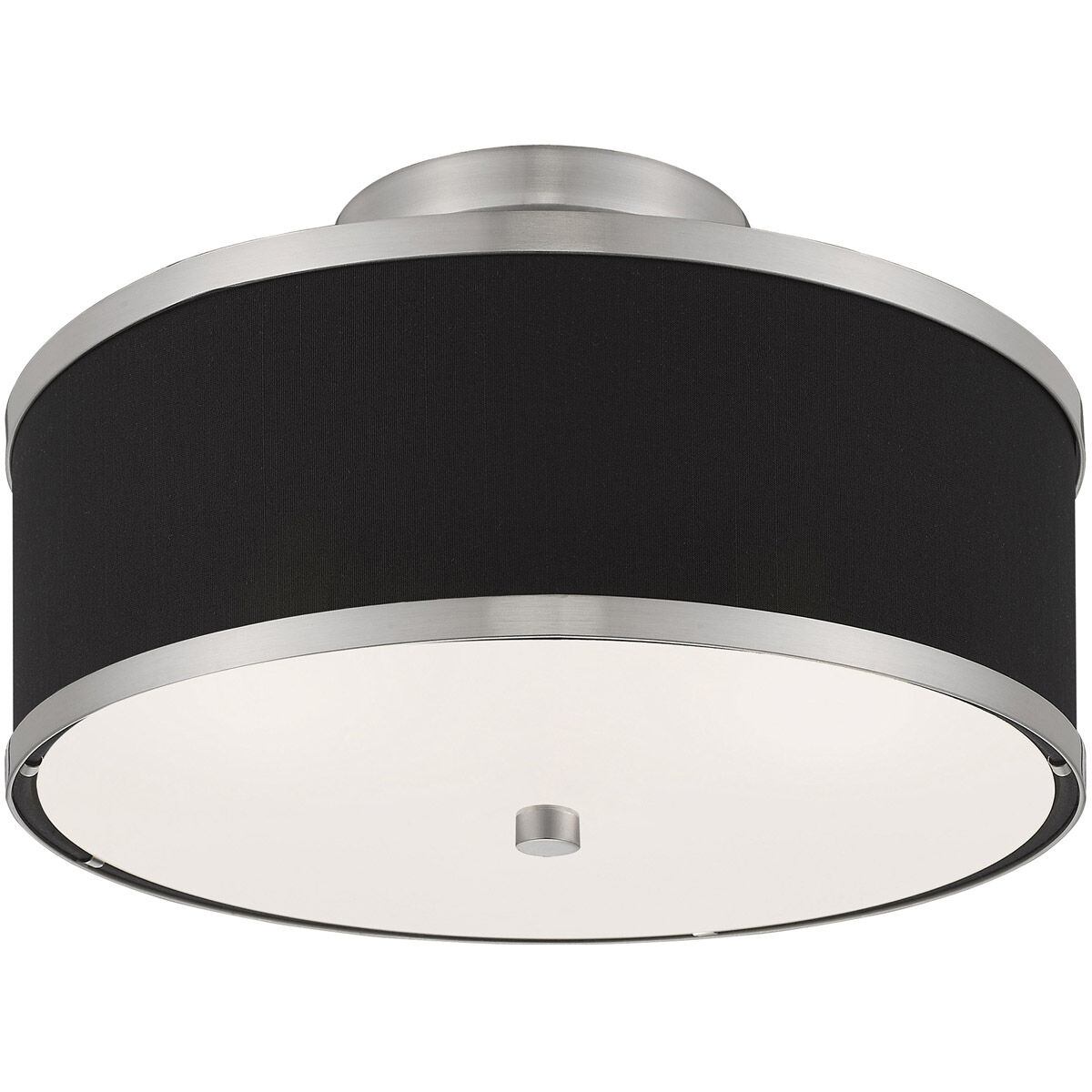 Park Ridge 2 Light 13 inch Brushed Nickel Semi-Flush Mount Ceiling Light 