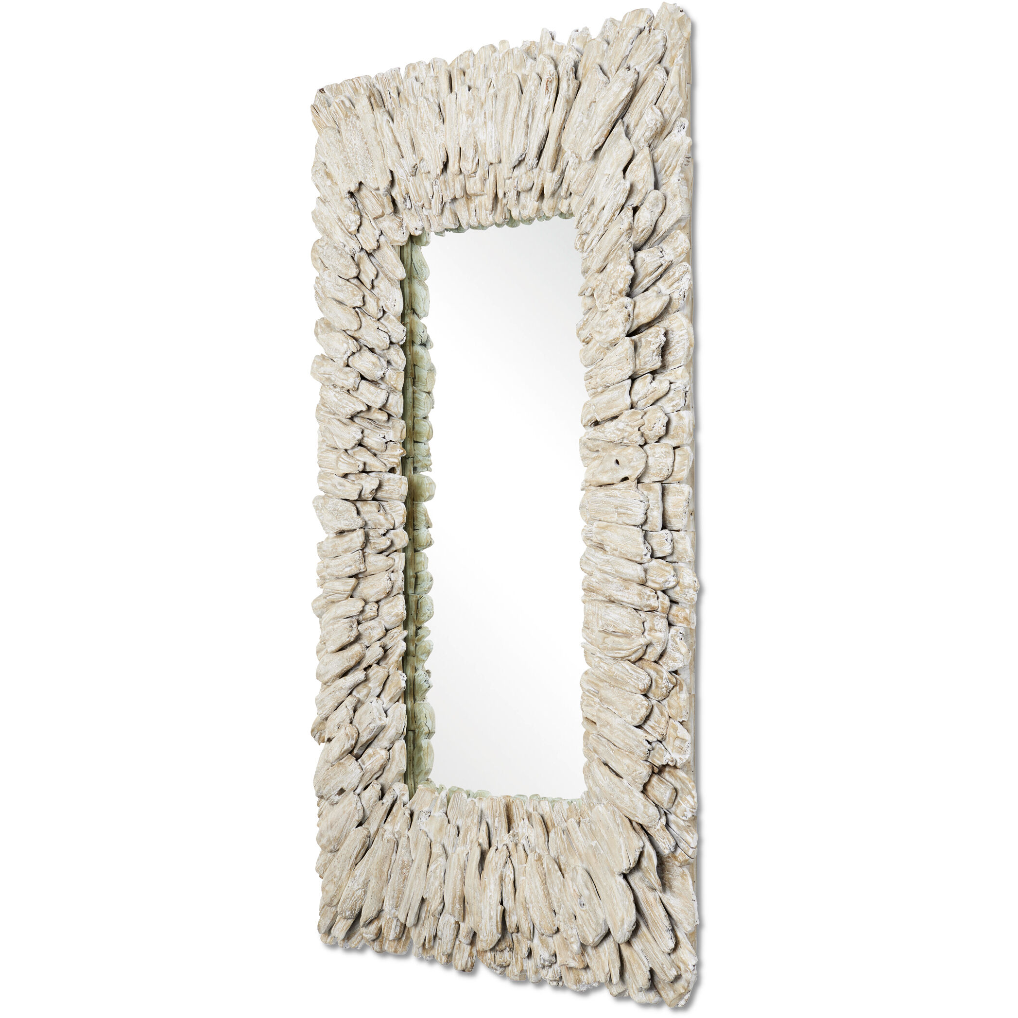 Beachhead 51 X 40 inch Whitewashed Driftwood/Mirror Mirror