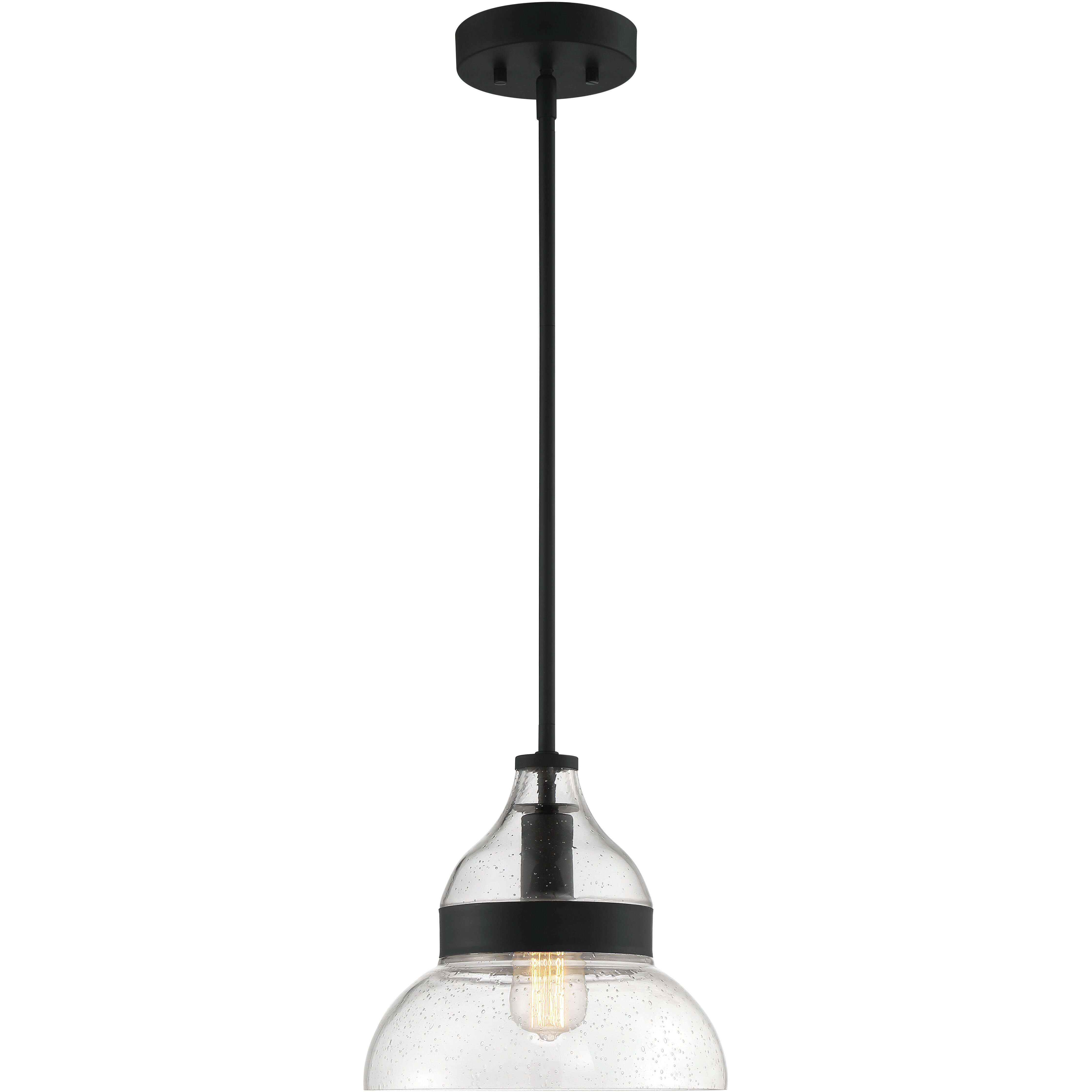 Smyth 1 Light 10.5 inch Flat Black Mini Pendant Ceiling Light