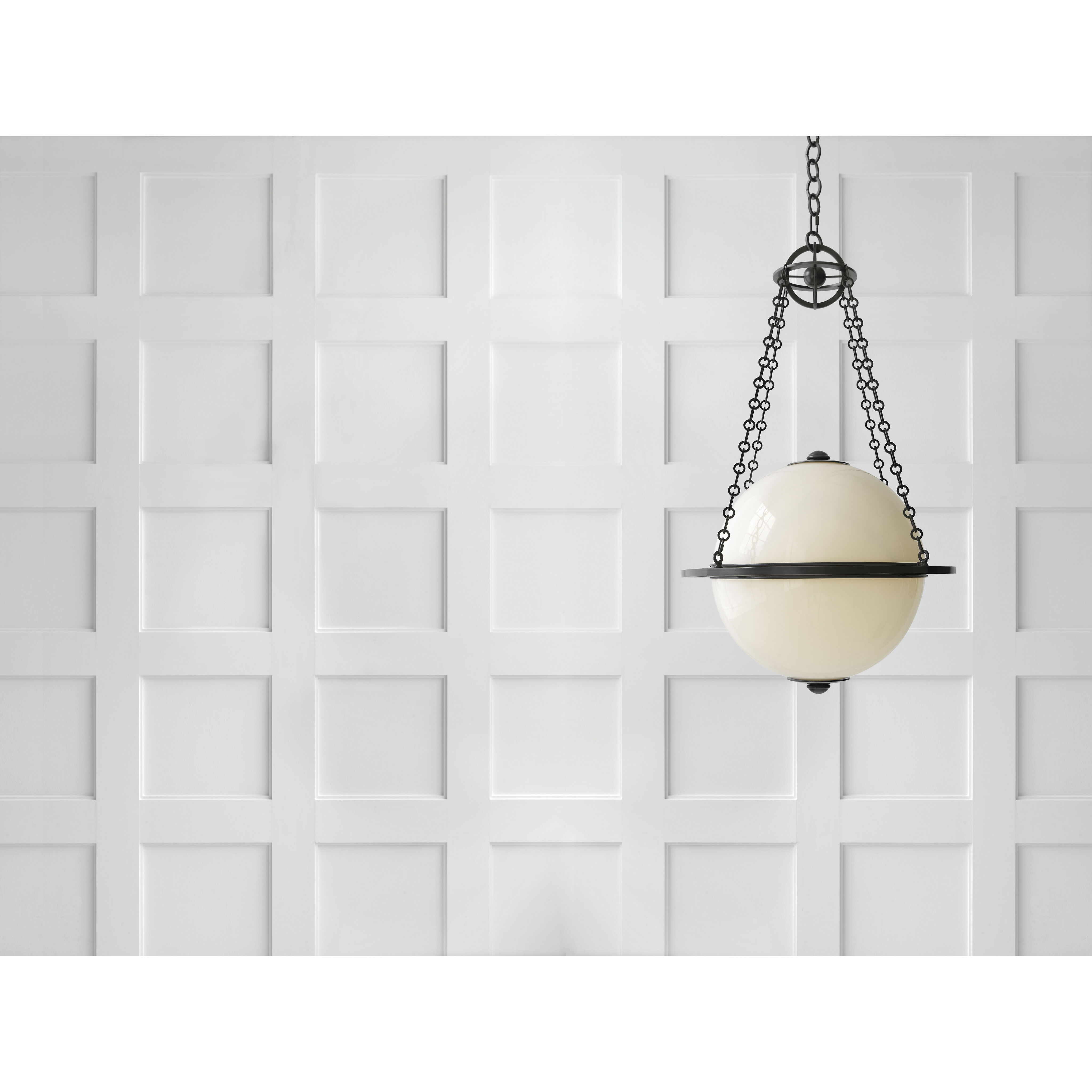 Chapman & Myers Modern Globe 2 Light 24.25 inch Bronze Globe Lantern Pendant Ceiling Light