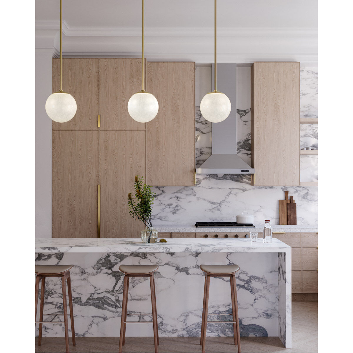 Burlington 1 Light 16 inch Aged Brass Pendant Ceiling Light, Globe/Orb