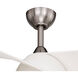 Odell 22 inch Brushed Nickel and Matte White with Matte White Blades Ceiling Fan