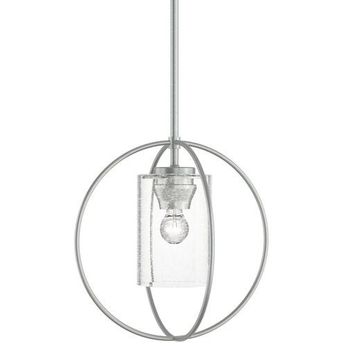 Rhythm 1 Light 11.3 inch Vintage Platinum Mini Pendant Ceiling Light in Seeded Clear