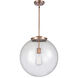 Franklin Restoration Beacon 1 Light 16 inch Antique Copper Pendant Ceiling Light in Incandescent, Seedy