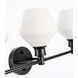 Gene 3 Light 28 inch Black Wall sconce Wall Light