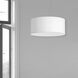 Oversized Drum LED 28 inch Polished Chrome Pendant Ceiling Light in White