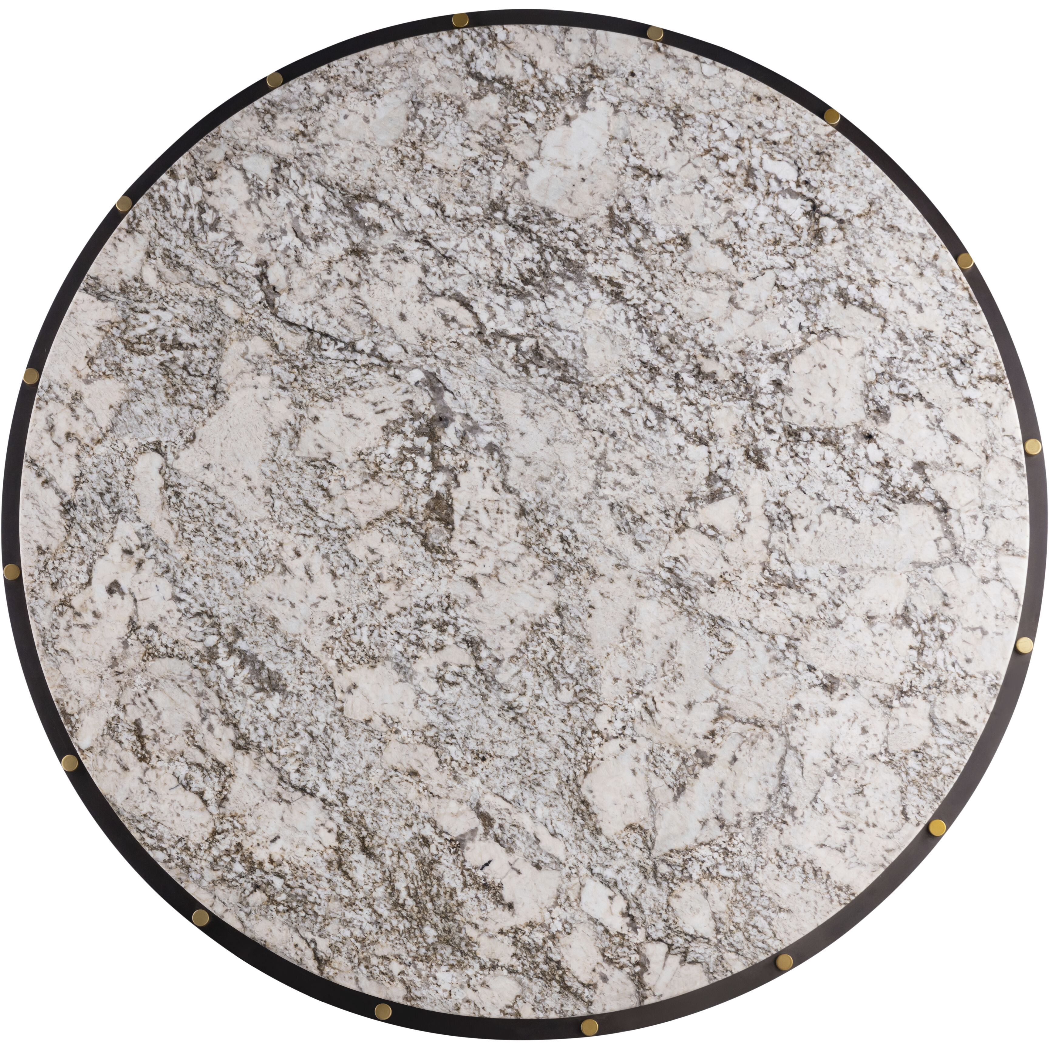 Demille 48 X 48 inch Satin Brass with Cream and Antique Bronze Coffee Table