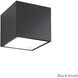 Bloc LED 5.5 inch Black Outdoor Wall Light in 1, 4000K