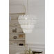 Marclaire 11 Light 26.5 inch Legacy Brass Pendant Ceiling Light in Clear Textured Handmade Glass