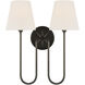 Chapman & Myers Polaris LED 15 inch Bronze Double Sconce Wall Light