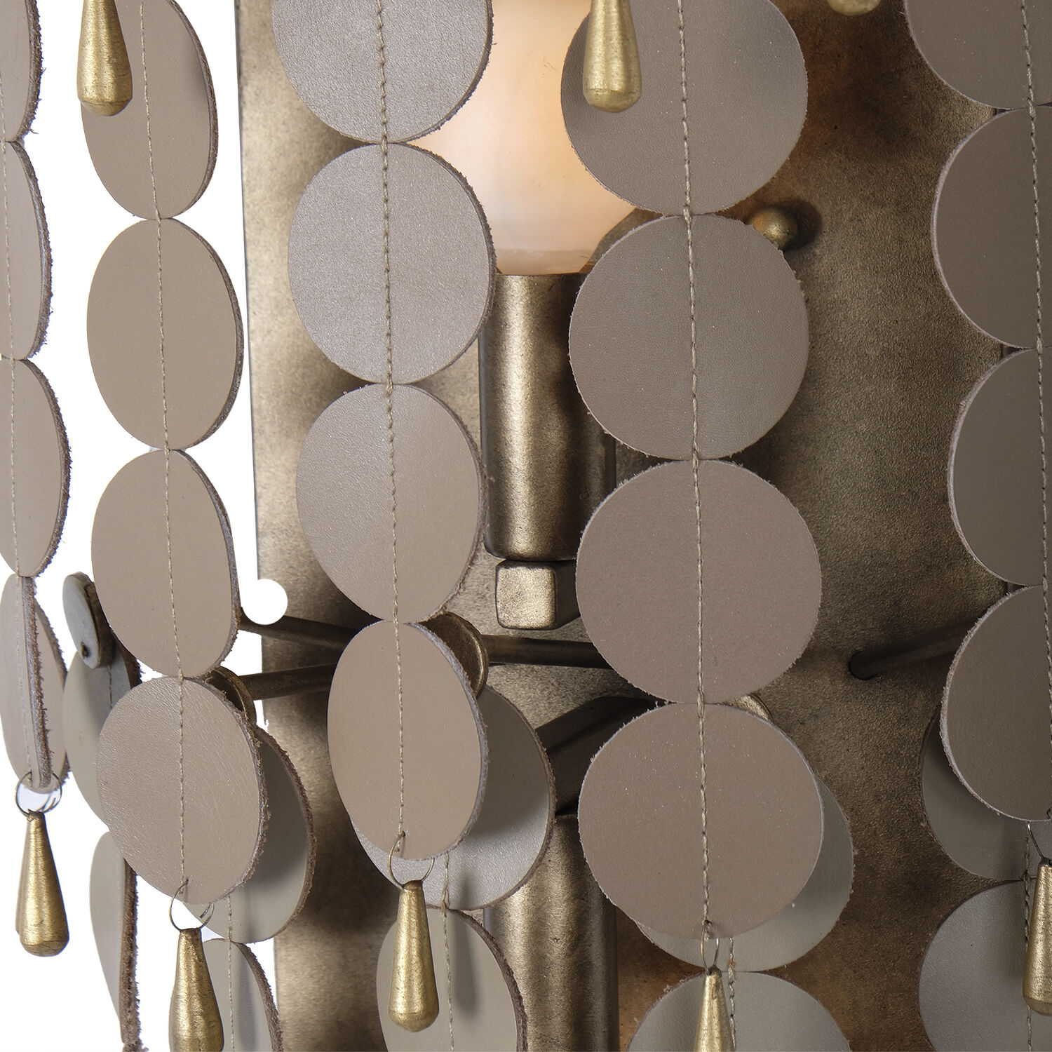 Pelt Wall Sconce Wall Light in Pearlized Antique Brass