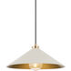 Clivedon 1 Light 20 inch Aged Brass/Off White Pendant Ceiling Light