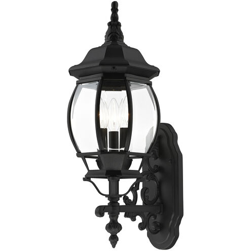 Frontenac 3 Light 22 inch Textured Black Outdoor Wall Lantern