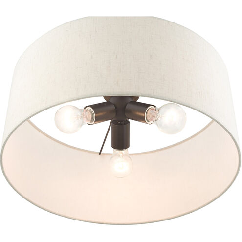 Meadow 3 Light 18 inch English Bronze Drum Pendant Ceiling Light