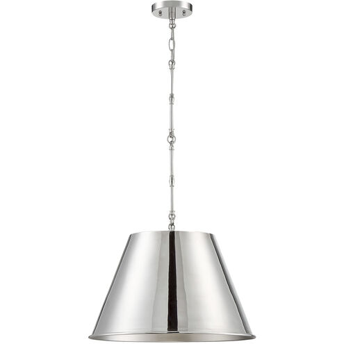 Alden 1 Light 18.25 inch Polished Nickel Pendant Ceiling Light, Essentials