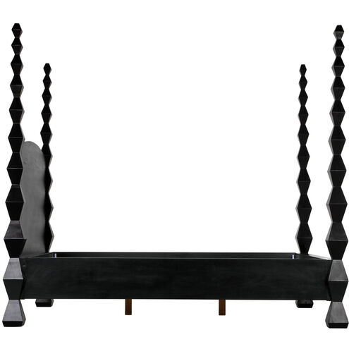 Brancusi Hand Rubbed Black Bed, Queen