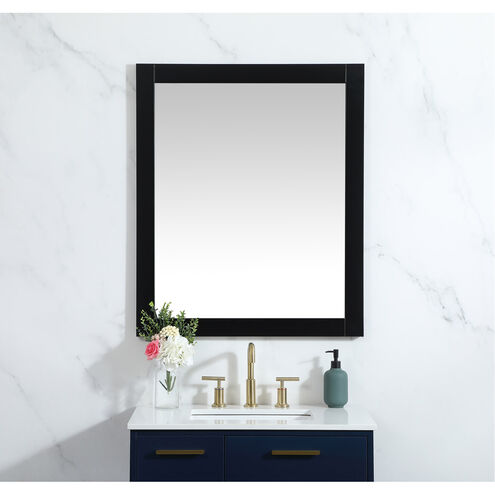 Aqua 36 X 30 inch Black Vanity Mirror