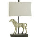 Signature 31 inch 100 watt Dapple Gray Table Lamp Portable Light