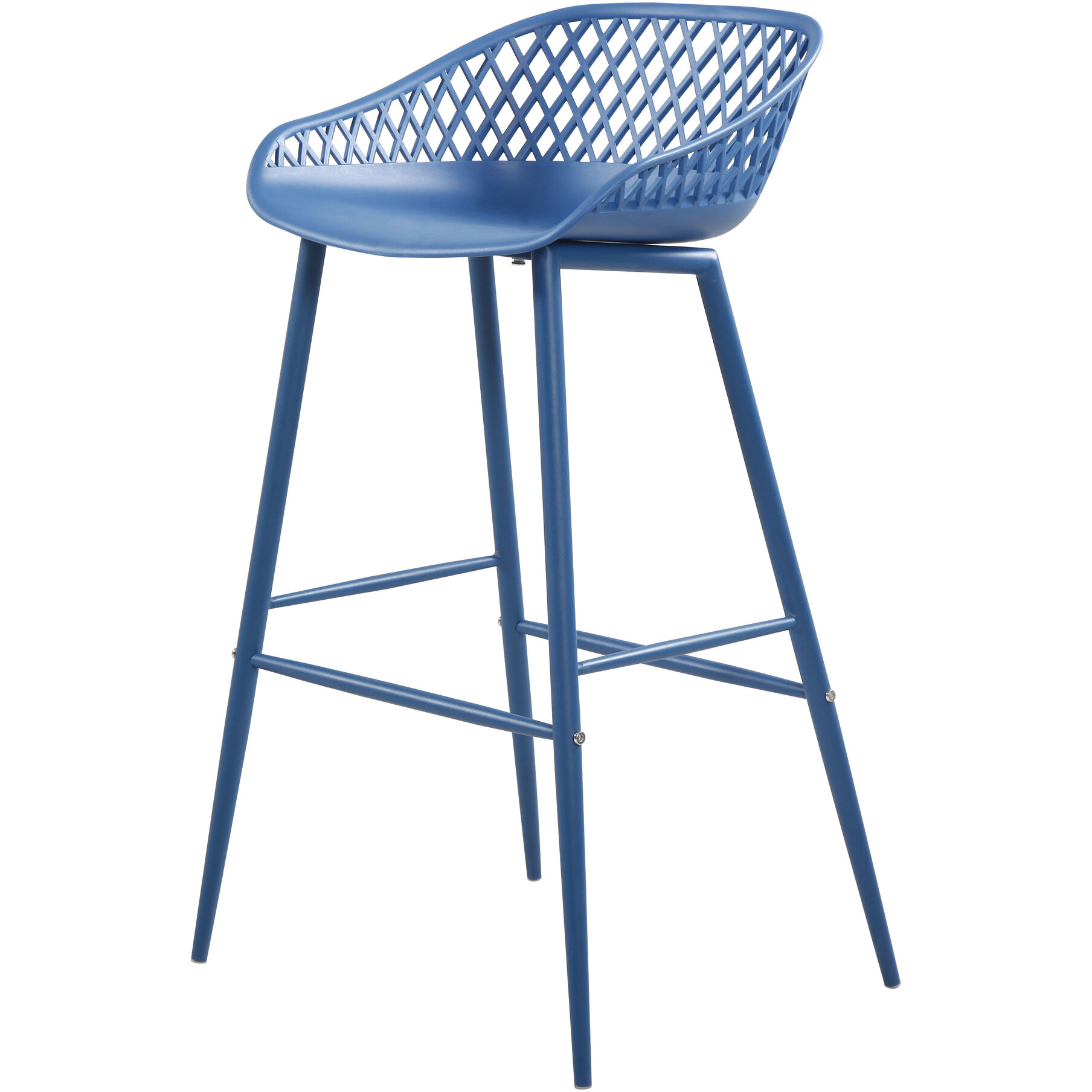 Piazza 37 inch Blue Outdoor Barstool