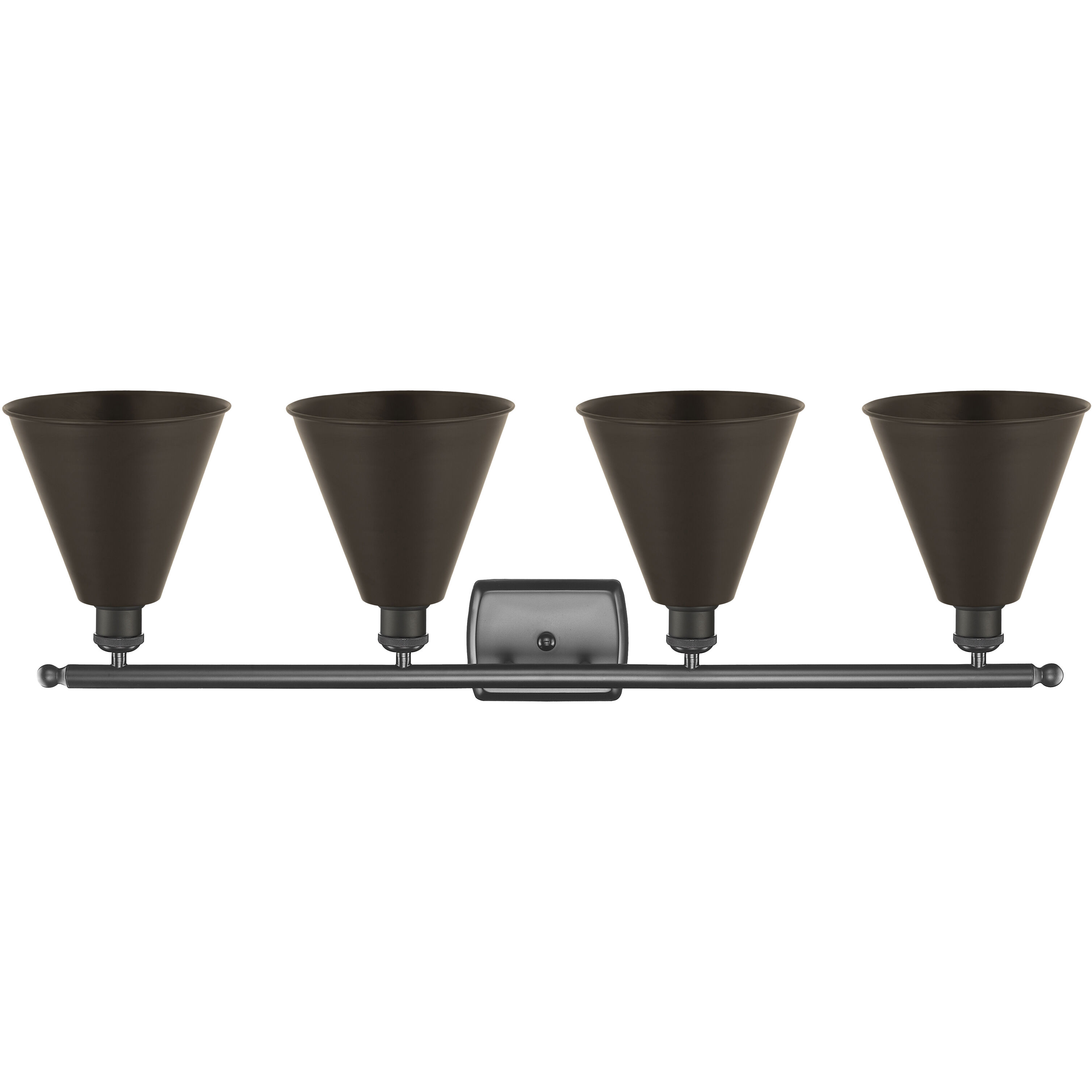 Ballston Cone 4 Light 38 inch Oil Rubbed Bronze Bath Vanity Light Wall Light