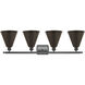 Ballston Cone 4 Light 38 inch Oil Rubbed Bronze Bath Vanity Light Wall Light