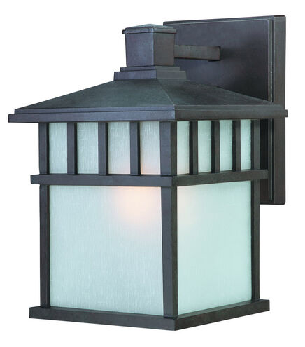 Barton 1 Light 11 inch Olde World Iron Exterior Wall Lantern in White Linen