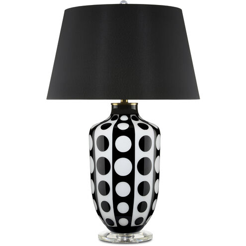 Cicero 33 inch 150.00 watt Black/White/Clear/Polished Brass Table Lamp Portable Light