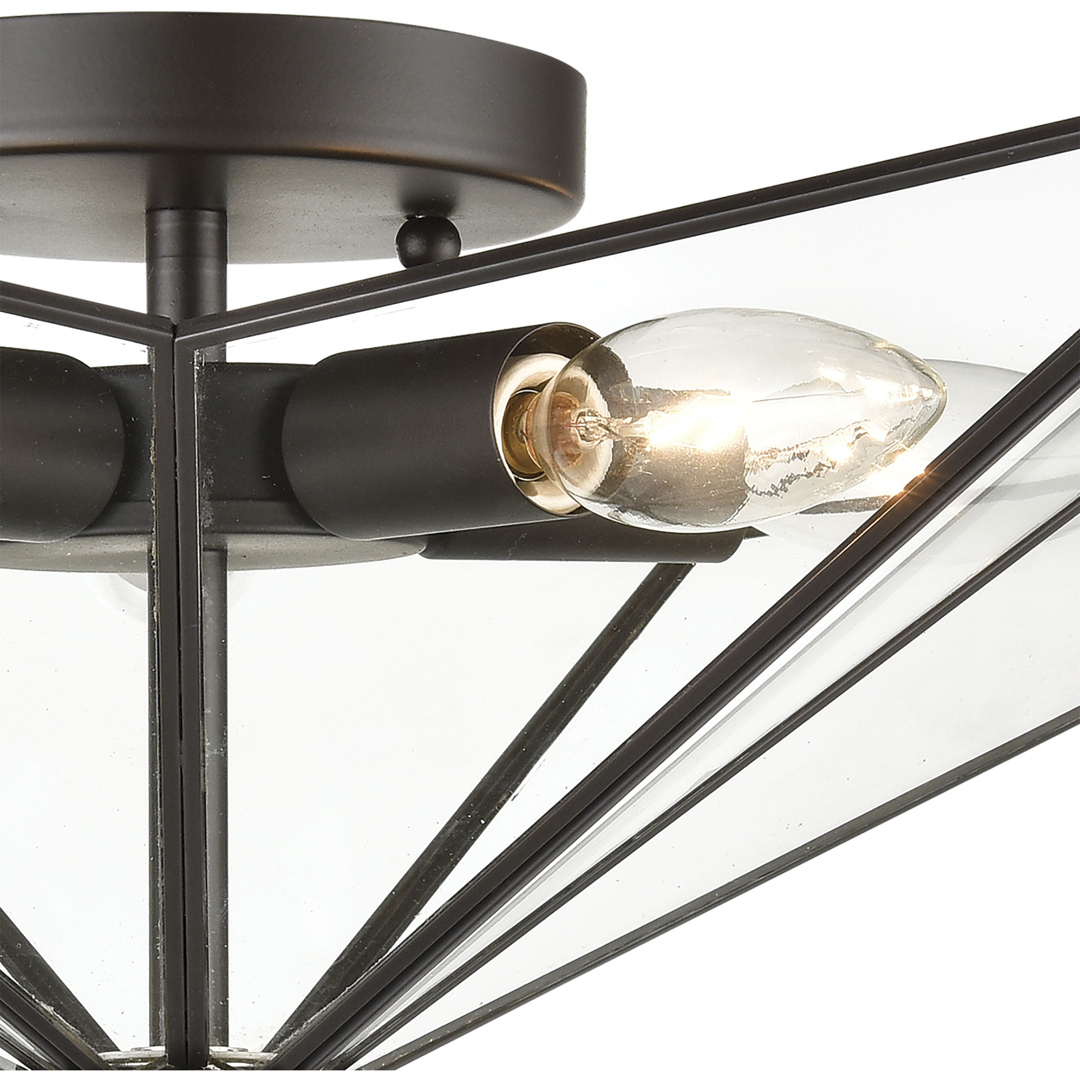 Dimond Lighting D4386 Moravian Star 5 Light 21 inch Oil Rubbed Bronze Flush Mount Ceiling Light Large