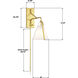 Fulton 18 inch 60.00 watt Antique Gold Task Sconce Wall Light