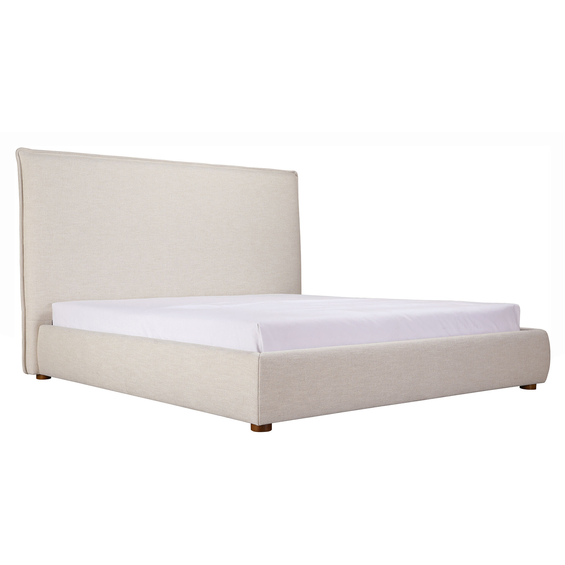 Luzon Wheat Bed in Beige, Queen Tall Headboard