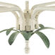 Lowcountry 6 Light Antique White and Palmetto Chandelier Ceiling Light