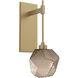 Gem LED 6.3 inch Gilded Brass Indoor Sconce Wall Light in Bronze, 2700K LED, Tempo