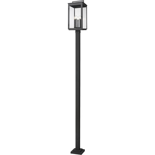 Hartwell 5 Light 119.25 inch Sand Black Outdoor Post Mounted Fixture