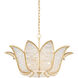 Bebe 3 Light 27 inch Contemporary Gold Leaf/Clear Chandelier Ceiling Light