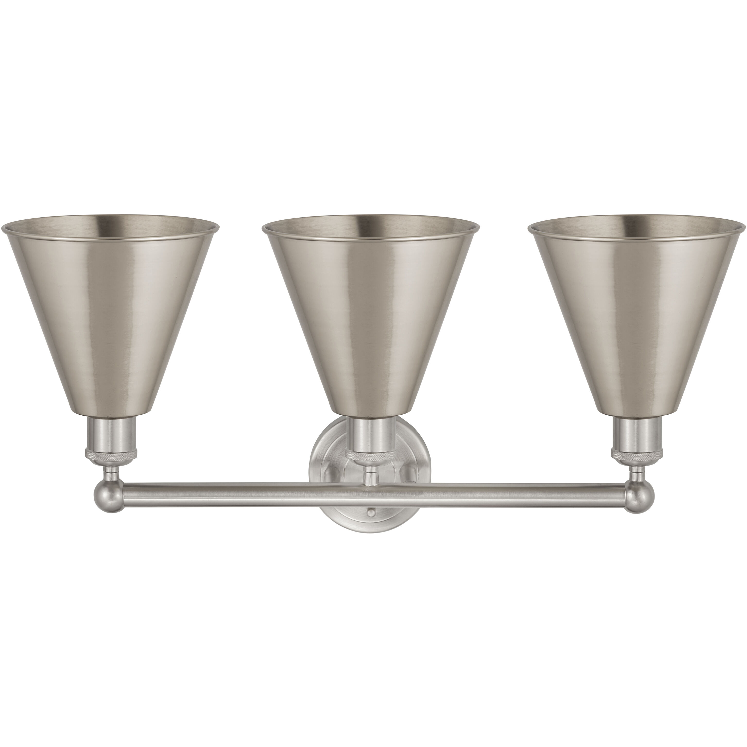 Ballston Cone 3 Light 26 inch Satin Nickel Bath Vanity Light Wall Light