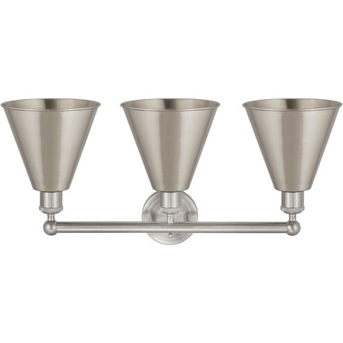 Ballston Cone 3 Light 26 inch Satin Nickel Bath Vanity Light Wall Light