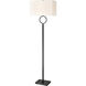 Staffa 62 inch 150 watt Matte Black Floor Lamp Portable Light