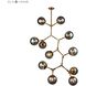 Synapse 11 Light 35 inch Aged Brass with Gray Chandelier Ceiling Light
