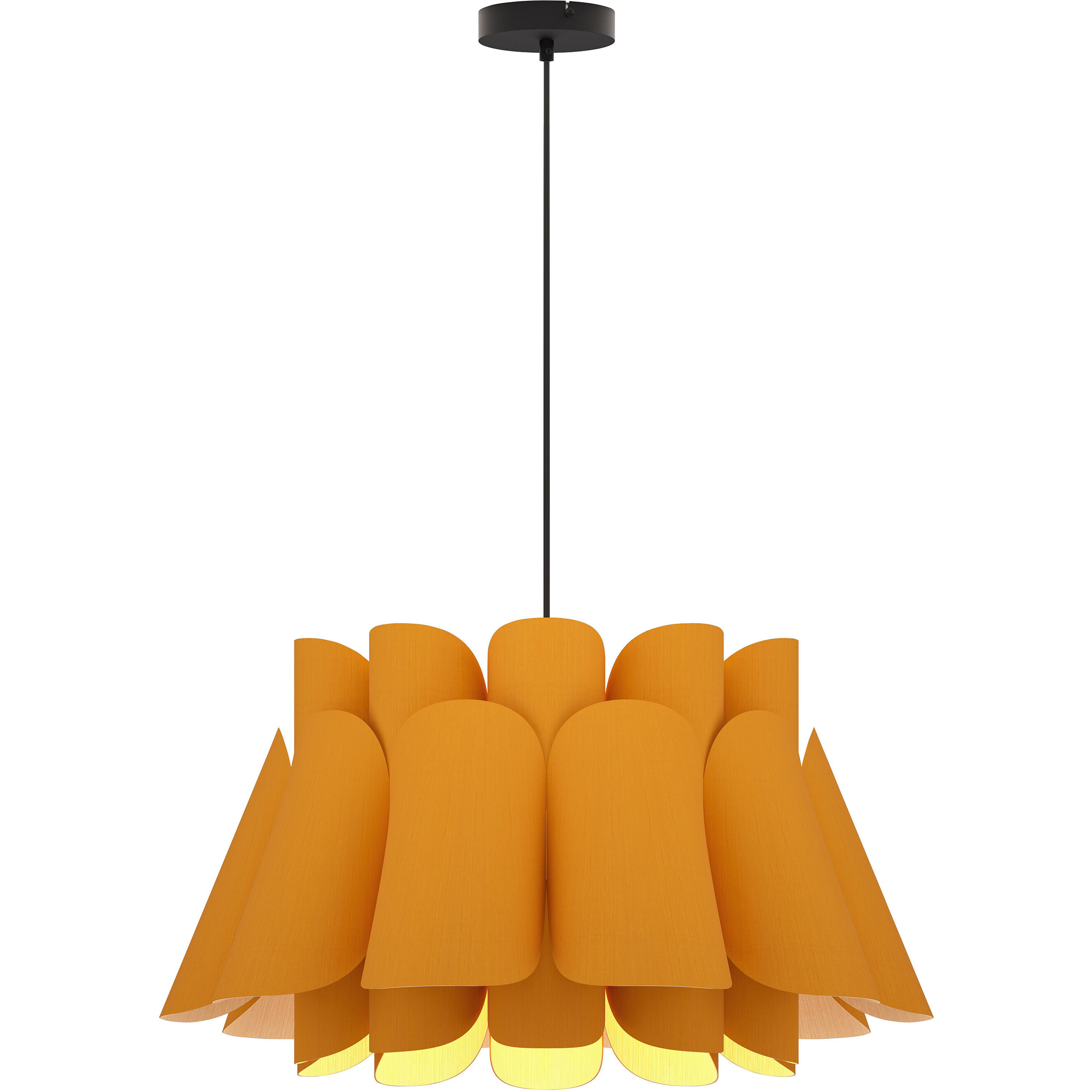 Federica 1 Light 26.8 inch Black Pendant Ceiling Light in Ocher/Ash, WEP Collection