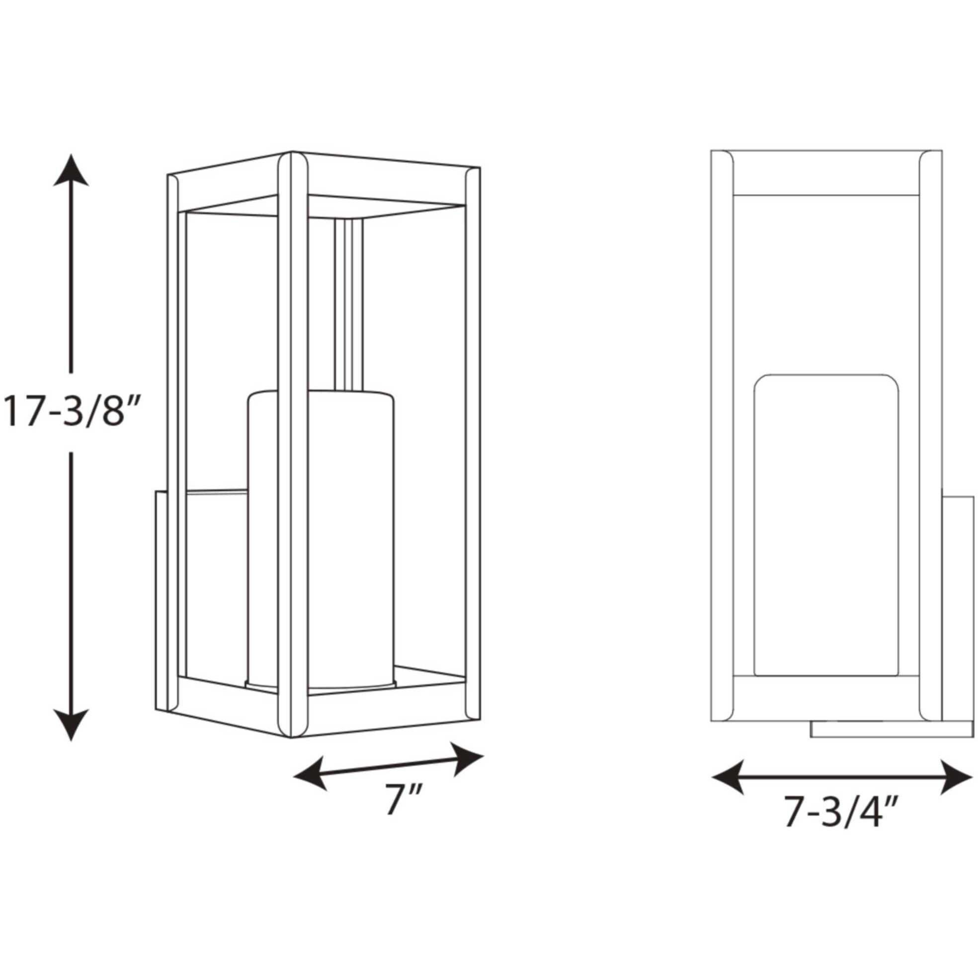 Patewood 1 Light 17 inch Matte Black Outdoor Wall Lantern, Large, Design Series