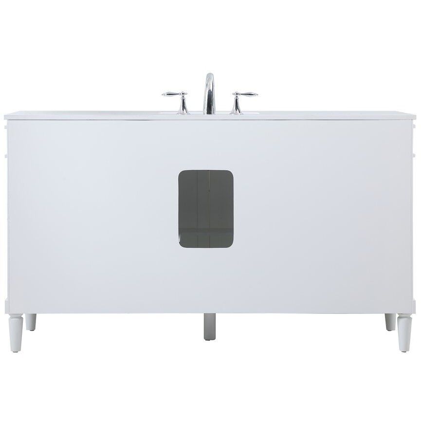 Bennett 60 X 21 X 35 inch White Vanity Sink Set