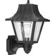 Mansard 1 Light 13 inch Textured Black Outdoor Wall Lantern
