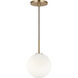 Richard June Sorelle 1 Light 7 inch Estate Brass Pendant Ceiling Light in LED