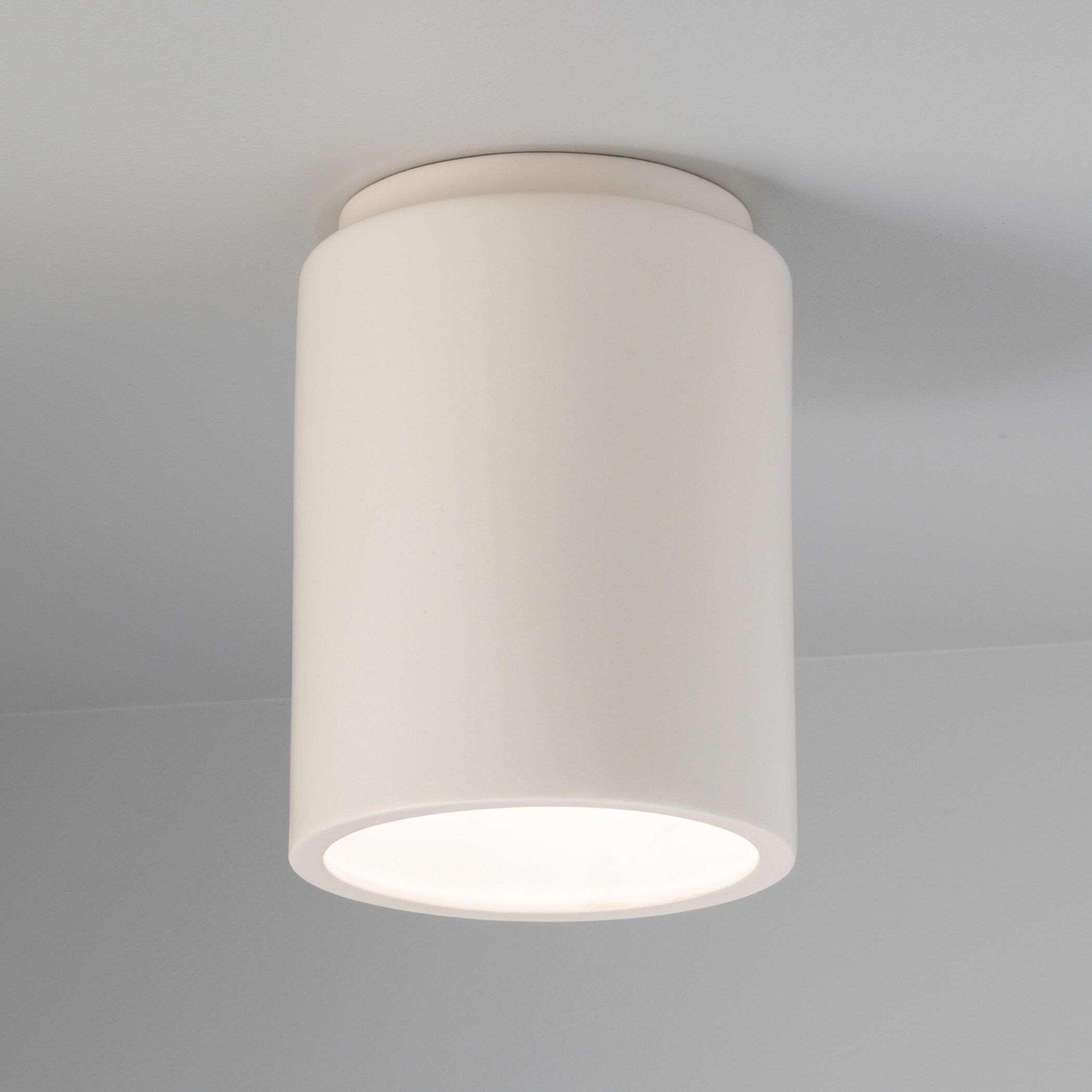 Radiance Cylinder LED 6.5 inch Matte White Outdoor Flush-Mount