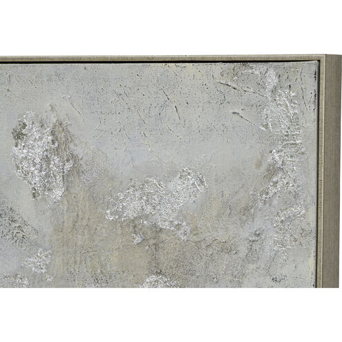 Devonshire Silver/White Canvas Art