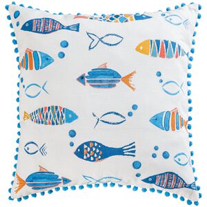 Straia 20 X 0.1 inch Multicolor with Blue Pillow, Cover Only