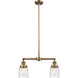Franklin Restoration Bell 2 Light 21 inch Brushed Brass Island Light Ceiling Light