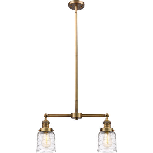 Franklin Restoration Bell 2 Light 21 inch Brushed Brass Island Light Ceiling Light