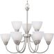 Tia 9 Light 25.98 inch Matte Nickel Chandelier Ceiling Light