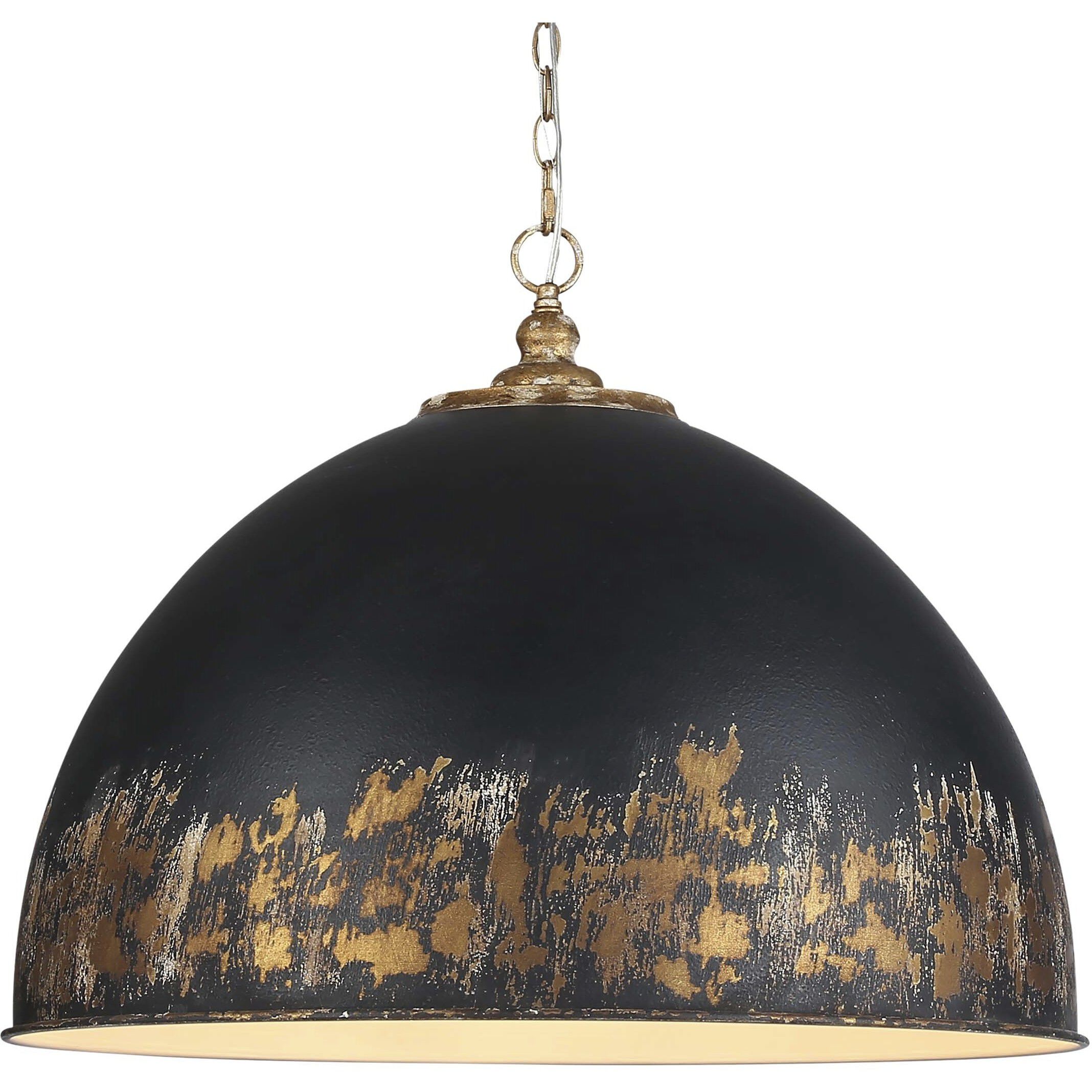 Alison Pendant Ceiling Light in Weathered Black Iron